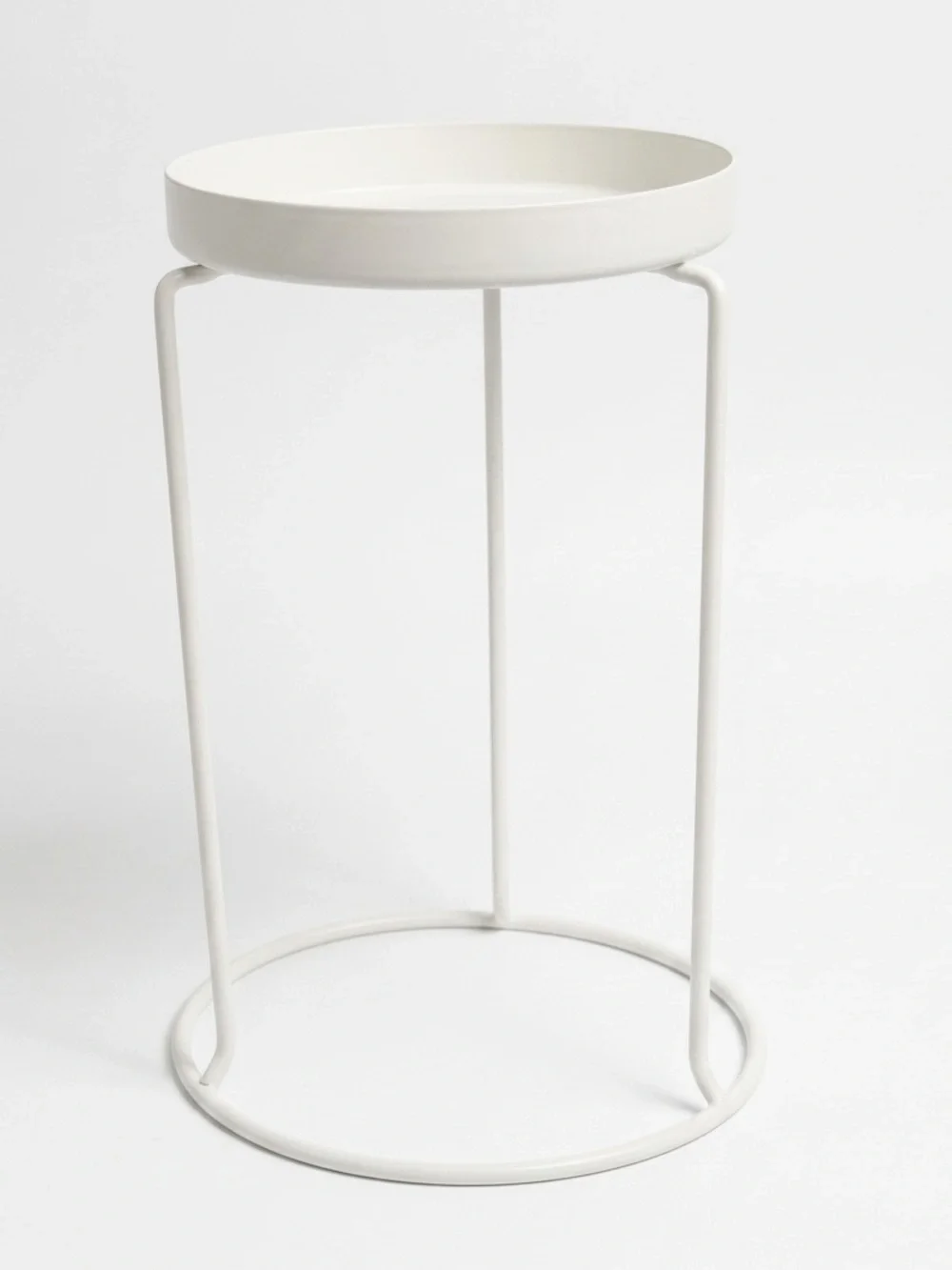 IKEA LÅNGNÄBB White Minimalist Metal Plant Stand 10”